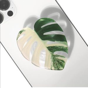 Variegated Monstera Leaf Acrylic Phone Grip